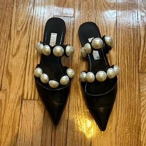 Zara ballet flats with pearl details